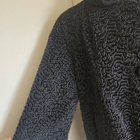 Astrakin Black Swing Coat, Made in France, Styled by Lepshire, Vintage, M/L - Picture 4 of 16
